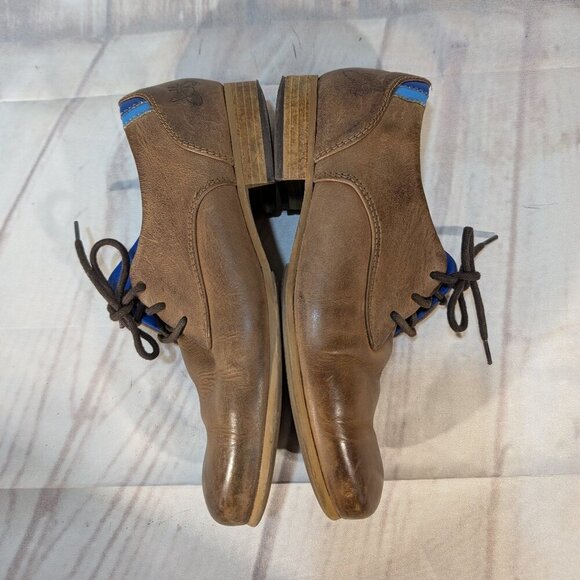 John Fluevog Distressed Brown Leather Lace-Up Oxford Shoes Women's Size 7 - Picture 10 of 10